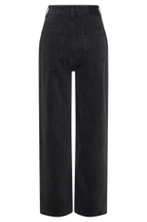 Roxy Wide Leg High Waist Denim Jeans - Washed Black